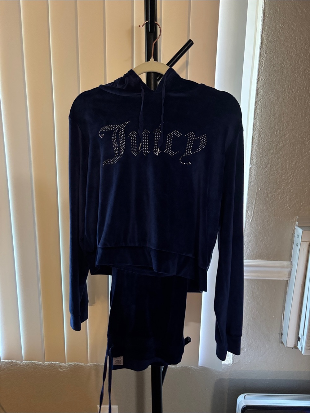Juicy Couture Royal Blue Girls Velour Hoodie Set